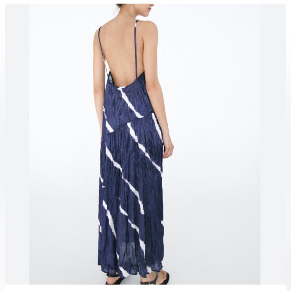 Zara Winkled Effect Tie Dye Dress